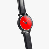 46mm Red Back Ground Unisex Automatic Watch(Black)