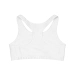 Purple Queen (White) Seamless Sports Bra (AOP)