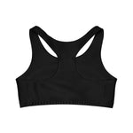 Golden Queen (Black)  Seamless Sports Bra (AOP)