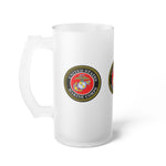 Marine Corps Frosted Glass Beer Mug