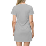 All Over Grey Print T-Shirt Dress - Wear Freedom Wear