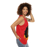 Golden Queen (Red) Unisex Tank Top (AOP)