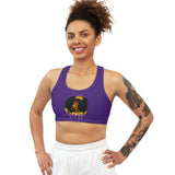 Golden Queen (Purple) Seamless Sports Bra (AOP)