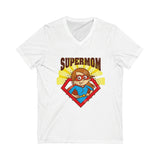 Super Mom Unisex Jersey Short Sleeve V-Neck Tee - Wear Freedom Wear