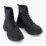 Freedom 1 Black Casual Leather Chunky Boots