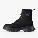 Freedom 1 Black Casual Leather Chunky Boots