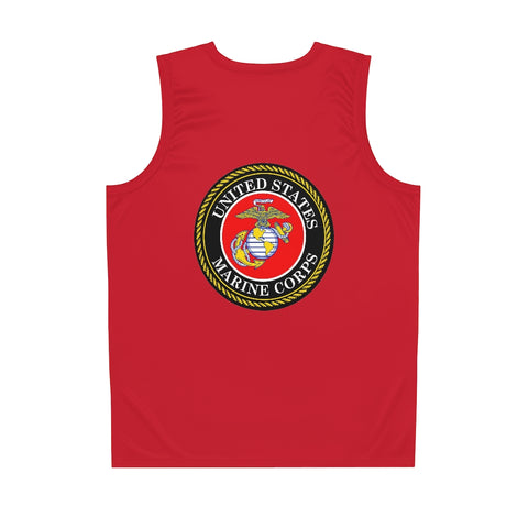 Marine Corps Dark Red Basketball Jersey