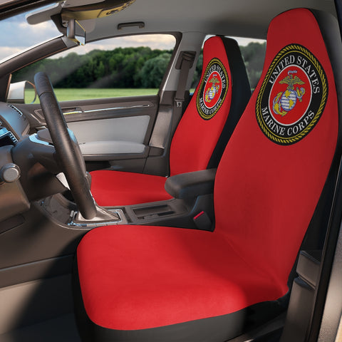 Marine Corps (Red) Polyester Car Seat Covers