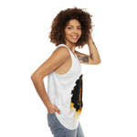 Golden Queen (White) Unisex Tank Top (AOP)