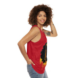 Golden Queen (Dark Red) Unisex Tank Top (AOP)