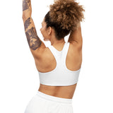 Purple Queen (White) Seamless Sports Bra (AOP)