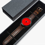 46mm Red Back Ground Unisex Automatic Watch(Black)