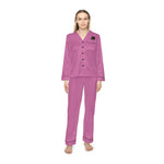 Purple Queen Front Logo Women's Satin Pajamas (AOP)