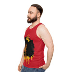 Golden Queen (Dark Red) Unisex Tank Top (AOP)