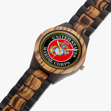 Marine Corps Indian Ebony Wooden Watch