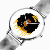 Golden Queen Fashion Ultra-thin Stainless Steel Quartz Watch