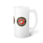 Marine Corps Frosted Glass Beer Mug