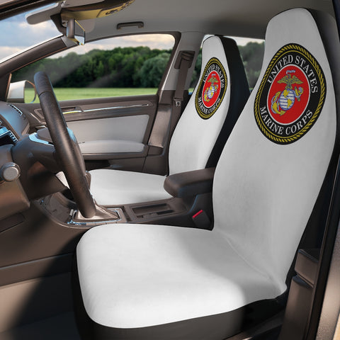 Marine Corps (White) Polyester Car Seat Covers