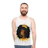 Golden Queen (White) Unisex Tank Top (AOP)