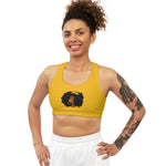 Golden Queen (Yellow) Seamless Sports Bra (AOP)