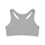 Golden Queen (Light Grey) Seamless Sports Bra (AOP)