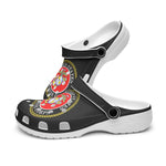 Marine Corps All Over Black Printed Clogs