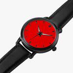 46mm Red Back Ground Unisex Automatic Watch(Black)