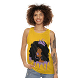 Purple Queen (Yellow) Unisex Tank Top (AOP)