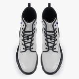 Freedom 1 White Casual Leather Chunky Boots