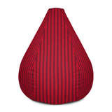 Black and Red Striped Bean Bag Chair Cover - Wear Freedom Wear