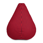 Black and Red Striped Bean Bag Chair Cover - Wear Freedom Wear