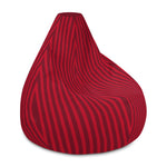 Black and Red Striped Bean Bag Chair Cover - Wear Freedom Wear