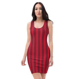 Black and Red Strip Sublimation Cut & Sew Dress - Wear Freedom Wear