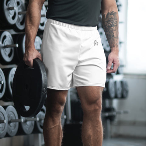 White Men's Athletic Long Shorts