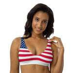 America Recycled padded bikini top - Wear Freedom Wear