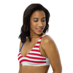 America Recycled padded bikini top - Wear Freedom Wear