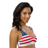 America Recycled padded bikini top - Wear Freedom Wear