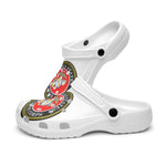 Marine Corps White Printed Clogs