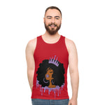 Purple Queen (Dark Red) Unisex Tank Top (AOP)