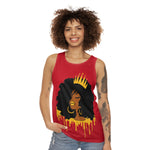 Golden Queen (Dark Red) Unisex Tank Top (AOP)