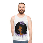 Purple Queen (White) Unisex Tank Top (AOP)