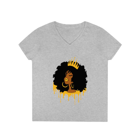 Golden Queen Ladies' V-Neck T-Shirt