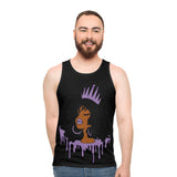 Purple Queen (Black) Unisex Tank Top (AOP)