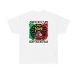 Juneteenth Independence White Unisex Heavy Cotton Tee