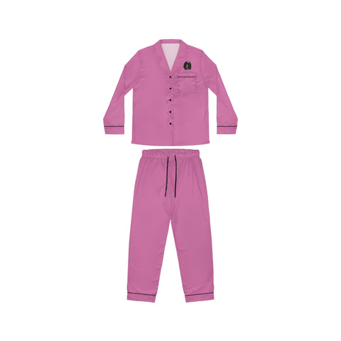 Purple Queen Front Logo Women's Satin Pajamas (AOP)