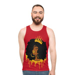 Golden Queen (Dark Red) Unisex Tank Top (AOP)