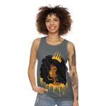 Golden Queen (Dark Grey) Unisex Tank Top (AOP)