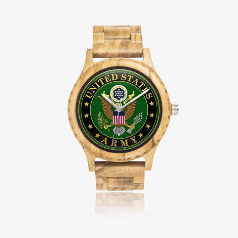 Army Italian Olive Lumber Wooden Watch