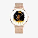 Golden Queen Fashion Ultra-thin Stainless Steel Quartz Watch