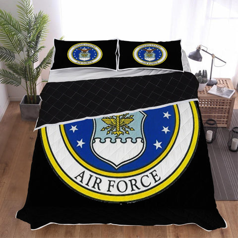 Air Force (Black) Polyester Quilt Bed Sets